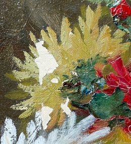 Yellow Chrysanthemum - before retouching/inpainting with B72 Retouching Gels