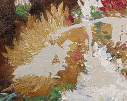 Orange Chrysanthemum - before retouching/inpainting with B72 Retouching Gels