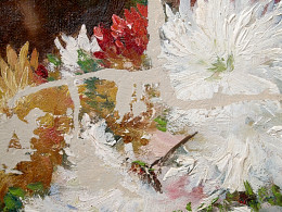 White Chrysanthemum - before retouching/inpainting with B72 Retouching Gels